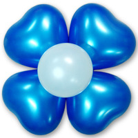 하트꽃풍선-블루