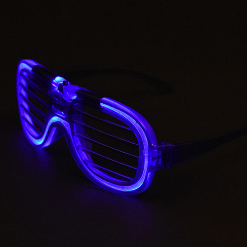 LED 와이어점등 셔터쉐이드안경 [블루]