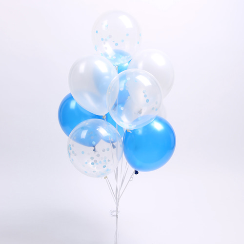 헬륨풍선(50개)스위트 컨페티세트-블루