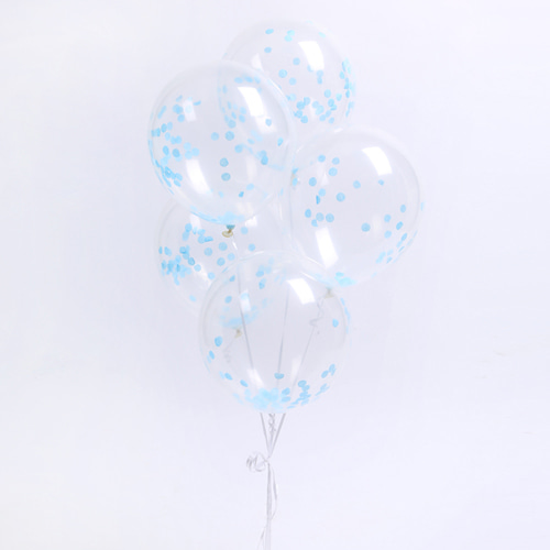 헬륨풍선(50개)써클 컨페티세트-블루