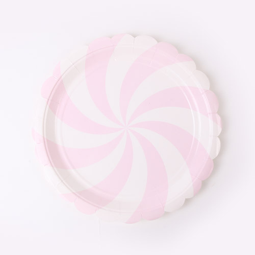 롤리팝 파티접시 18cm - 핑크(6입)