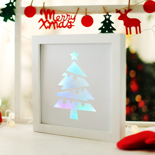 LED 크리스마스장식 액자 (홀로그램 트리)