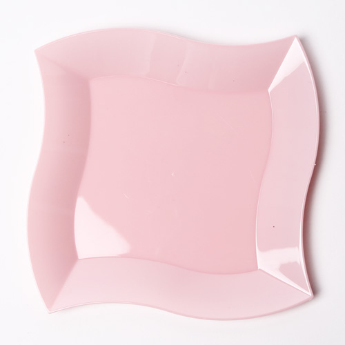 칼라 파티접시 웨이브 23cm -핑크(6입)