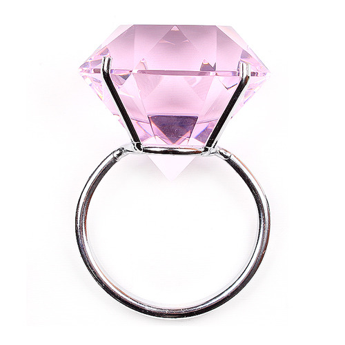 빅 다이아몬드 반지(핑크)