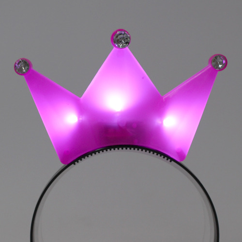 LED점등 왕관머리띠 (핑크)