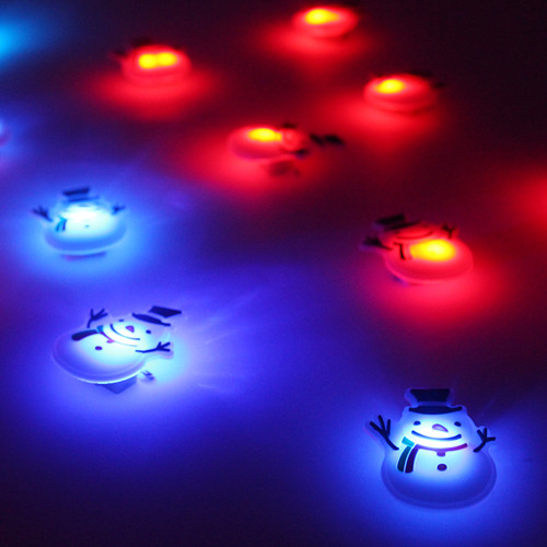 LED 플래시라이트 뱃지 (눈사람) 15개한팩