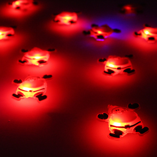 LED 플래시라이트 뱃지 (산타) 15개 한팩