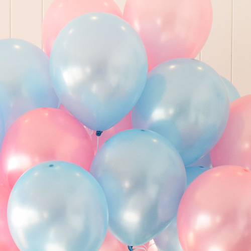 헬륨풍선(50개)핑크&amp;블루