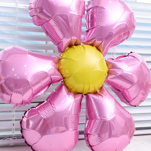 은박 꽃풍선 50cm 핑크