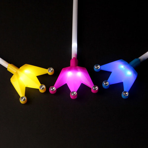 LED 왕관 큐티봉(핑크)
