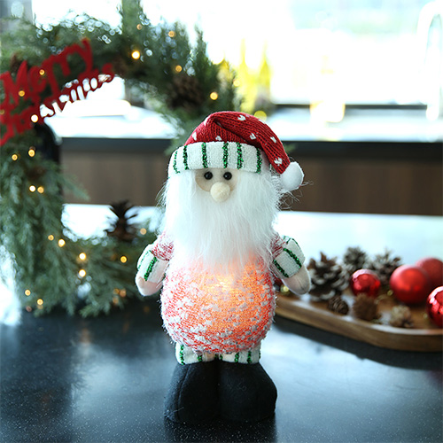 LED점등 인형장식 (28cm) 산타